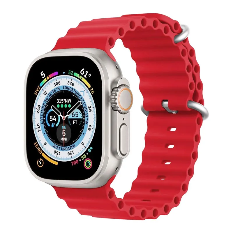 Narukvica za Apple Watch Ultra Ocean Band red 49/ 45/ 44/ 42 mm