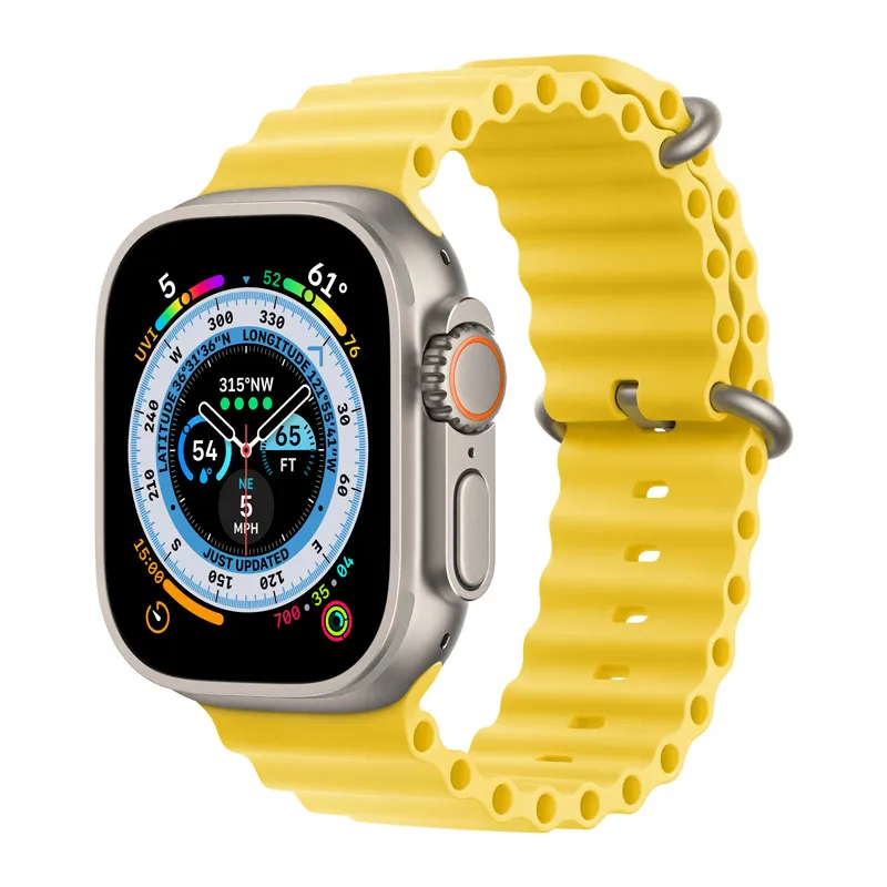 Narukvica za Apple Watch Ultra Ocean Band yellow 49/ 45/ 44/ 42 mm