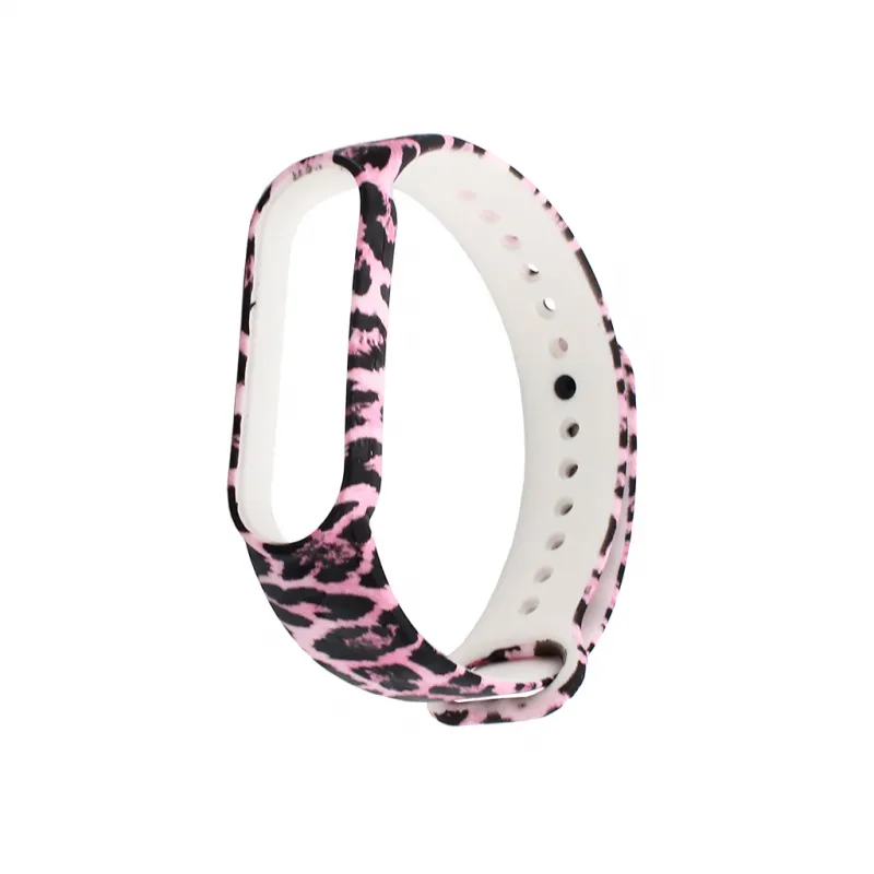 Narukvica za smart watch Xiaomi Mi Band M5/M6  leopard pink
