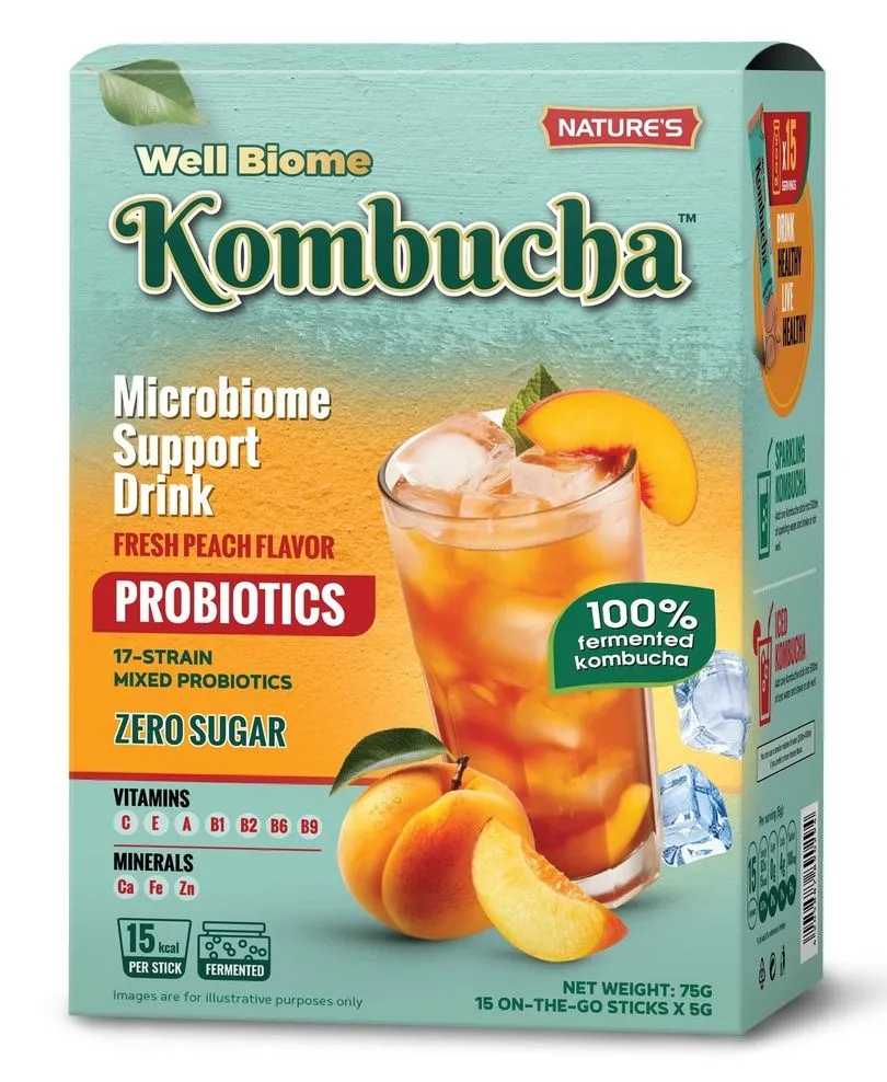 NATURE'S Well Biome Kombuha Sveža breskva 15 kesica, 75gr