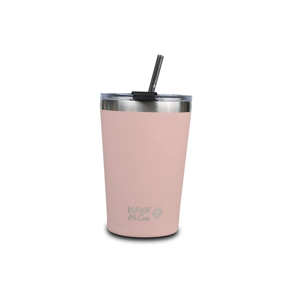 NAVA Termo putna šolja sa slamkom 450ml roze NV10-262-110