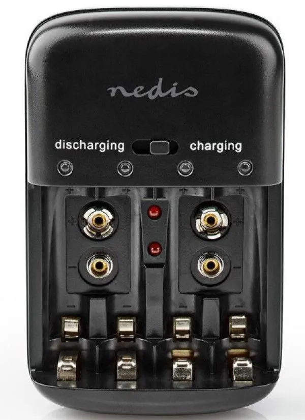 NEDIS Punjač baterija AA/AAA/9V, BACH07, LED indikator