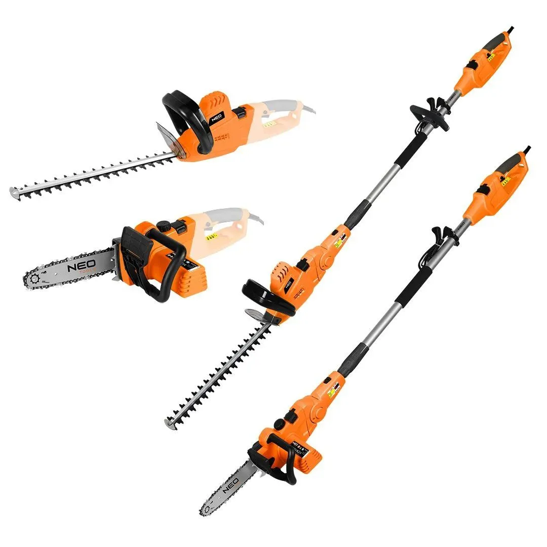 NEO TOOLS Set električnih alata - testera/ trimer i makaze za živu ogradu 04-634