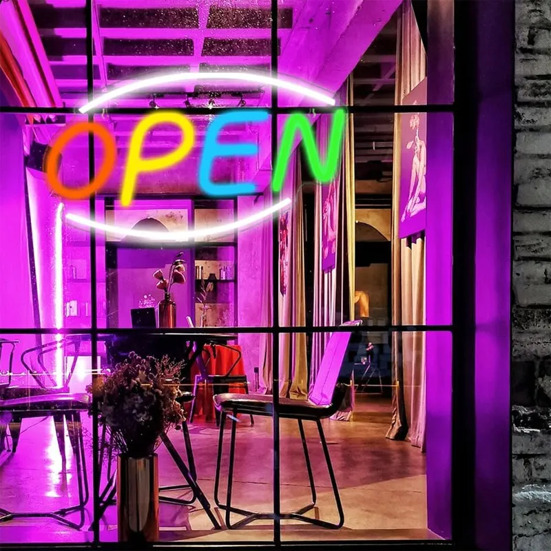 NEON svetleci reklamni znak Open