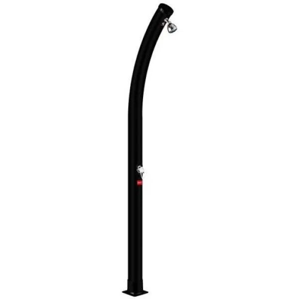 NERO Solarni tuš 20L crni lučni H=210cm
