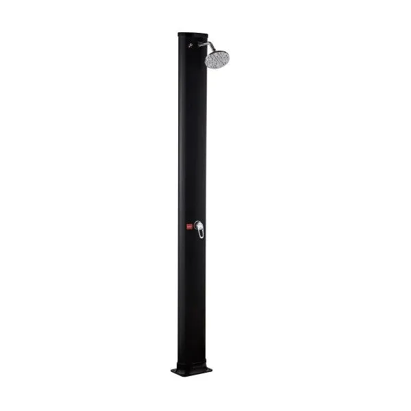 NERO Solarni tuš 36L crni pljosnati elipsa H=214cm