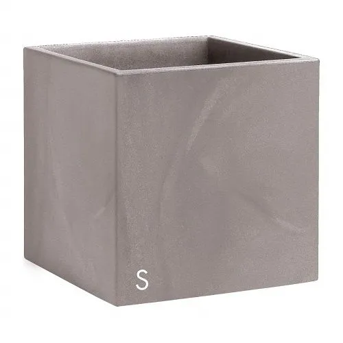 NICOLI Cubo Momus saksija 35x35cm, siva