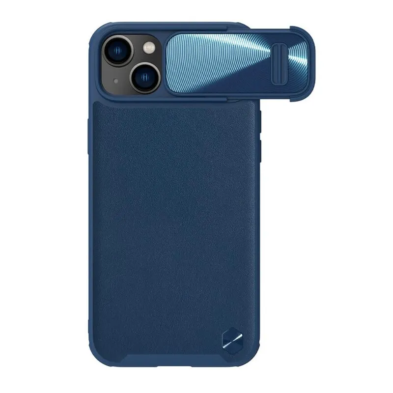 NILLKIN Maska Cam Shield Leather S za iPhone 14/ plava
