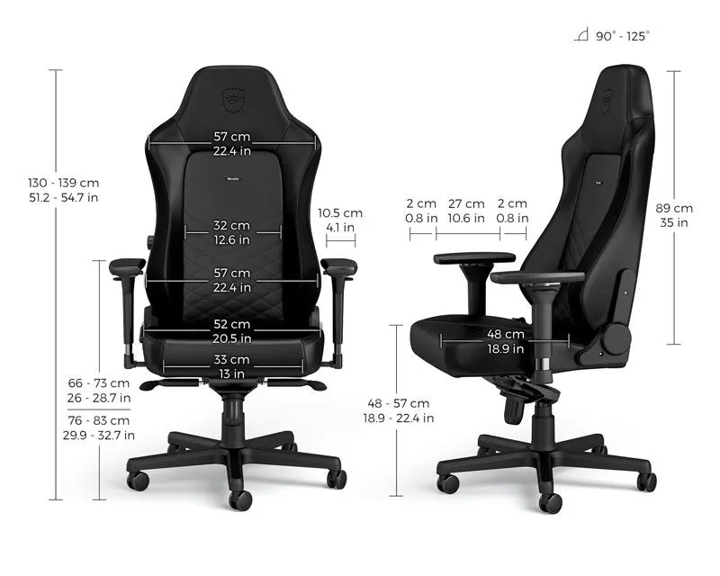 NOBLECHAIRS Gejmerska stolica Hero/ crna
