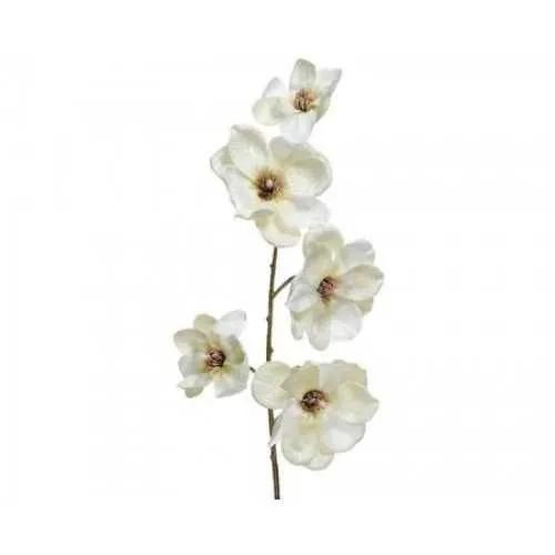 Novogodišnja dekoracija, grana sa cvetovima Magnolije