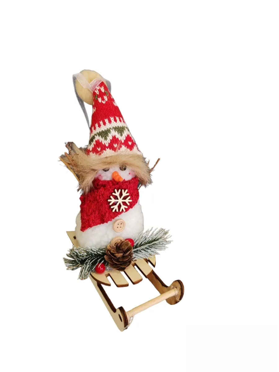 Novogodišnja dekoracija Sneško 21 cm 70454