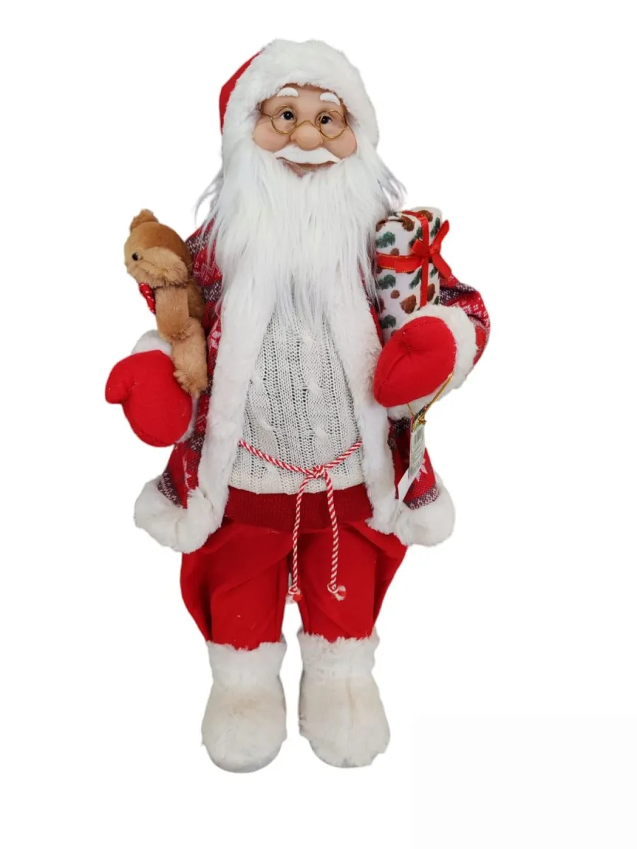 Novogodišnja figura Deda Mraz 30 cm 70475