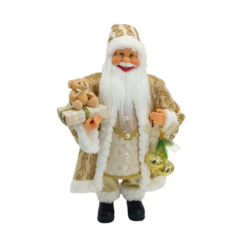 Novogodišnja figura Deda Mraz 60cm/ zlatna