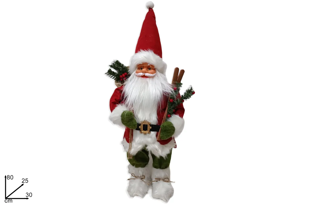 Novogodišnja figura Deda Mraz 80cm