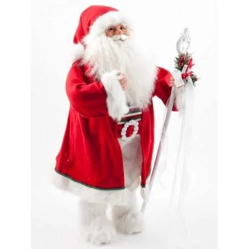 Novogodišnja figura Deda Mraz, crveni 30cm