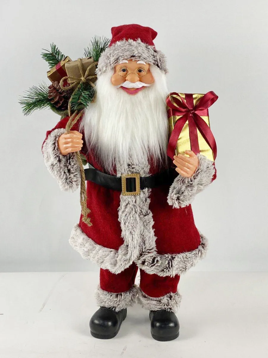 Novogodišnja figura Deda Mraz, crveni, 50cm