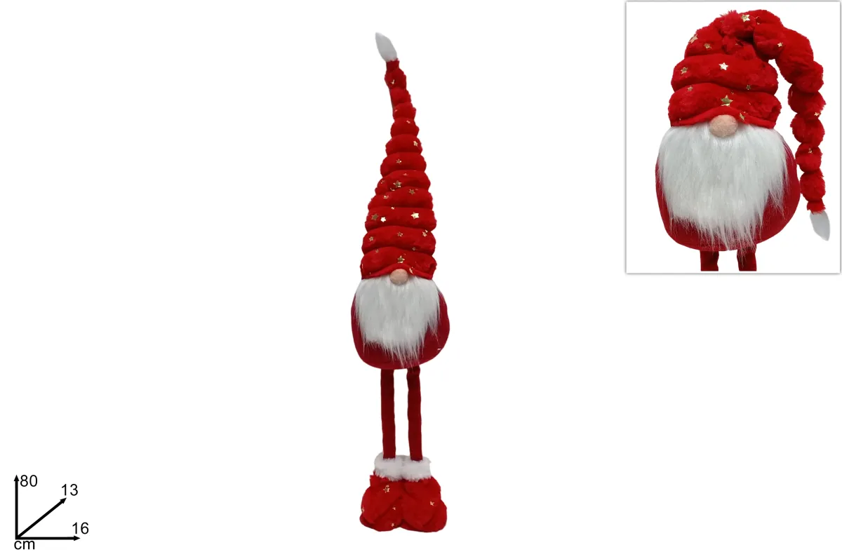 Novogodišnja figura patuljak 80cm