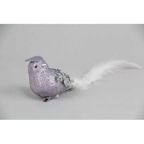 Novogodišnja figura ptičica sa gliterom