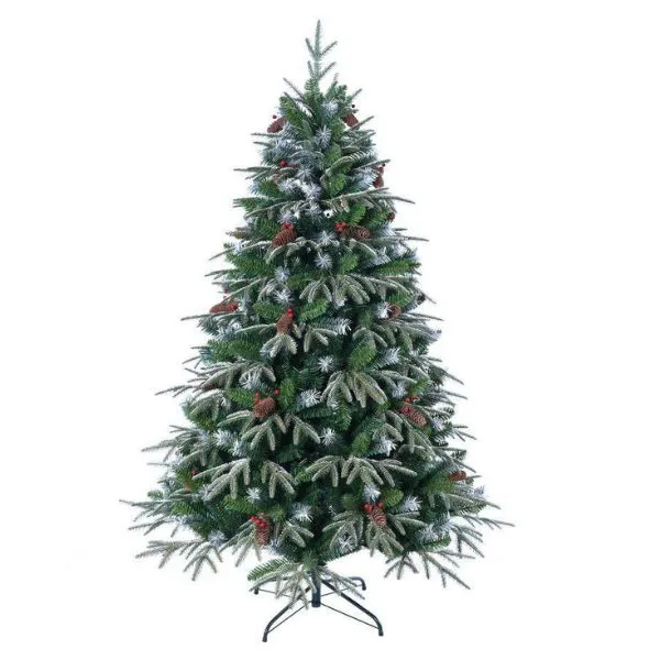 Novogodišnja jelka snežna sa šišarkama 150 cm 42-70674