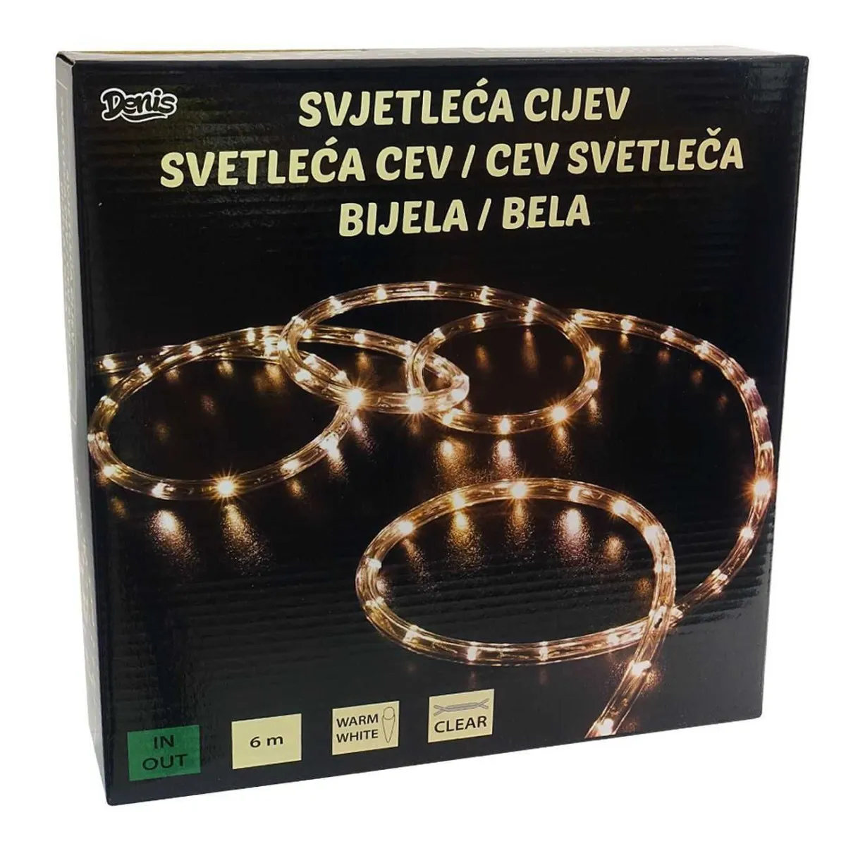 Novogodišnje svetleće crevo/ belo LED