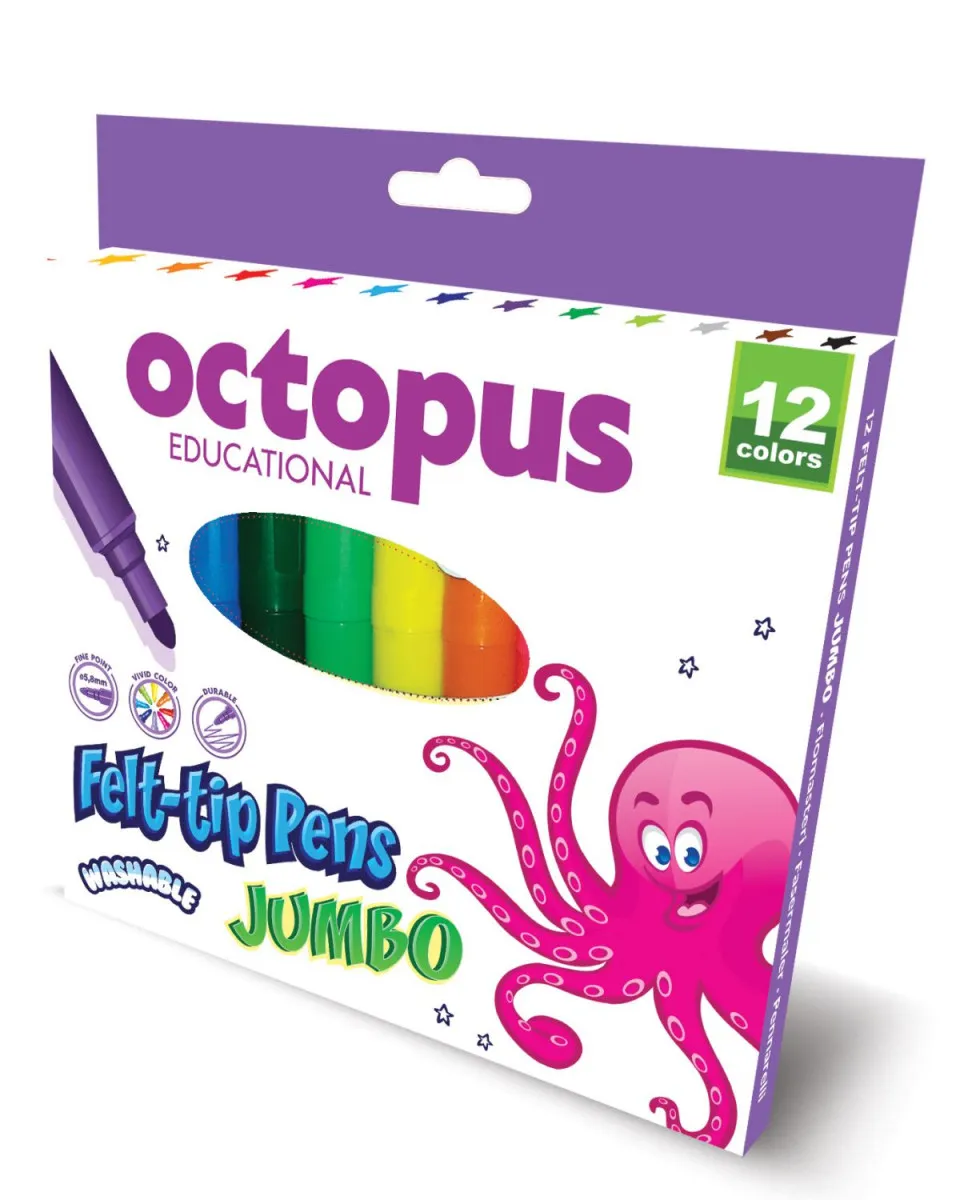 OCTOPUS Flomaster 12/1 vodoperiv jumbo unl-0374