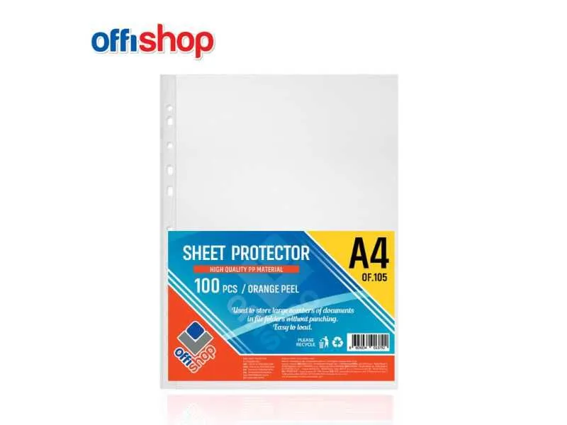 OFFISHOP Folija sa perforacijom A4 40mic Orange Peel OF105