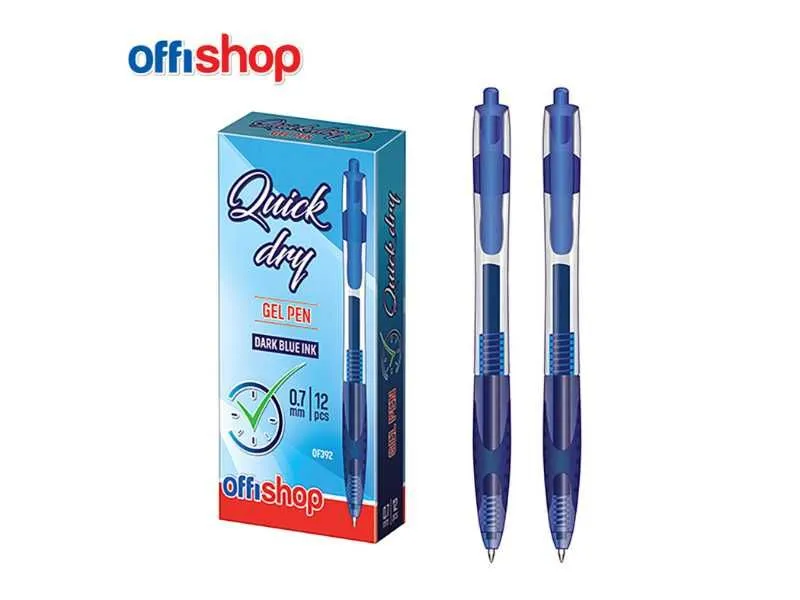 OFFISHOP Gel olovka brzosušeća plava OF392, set 1/12