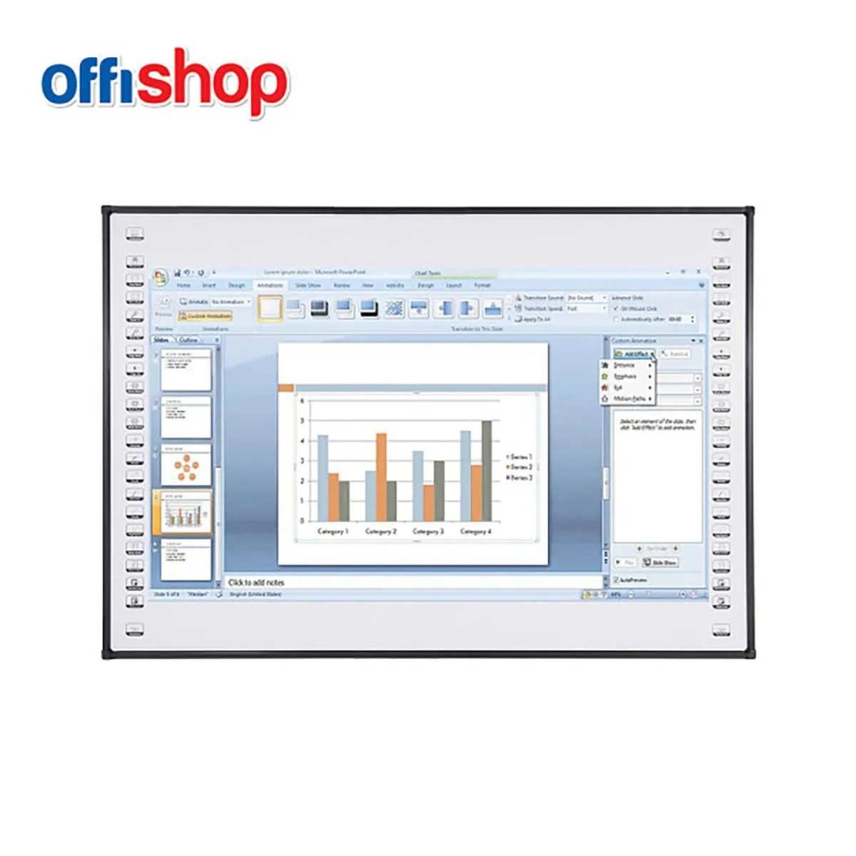 OFFISHOP Interaktivna bela tabla 81  150 x 111cm OF498