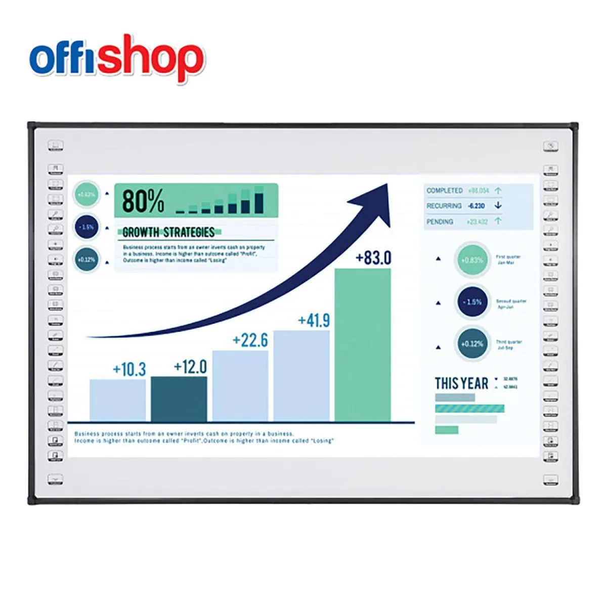 OFFISHOP Interaktivna bela tabla 90 180x112cm OF499