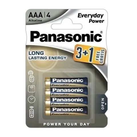 PANASONIC Baterije Alkalne AAA, LR03EPS/4BP, Everyday POWER, 4 kom
