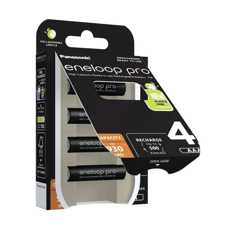 PANASONIC Baterije punjive Eneloop Pro AAA 930mAh 4kom