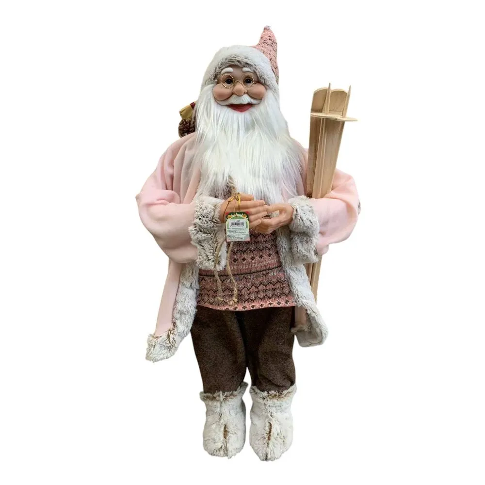 PANGRAF Novogodišnja figura Deda Mraz 100cm SZO13100/ roze