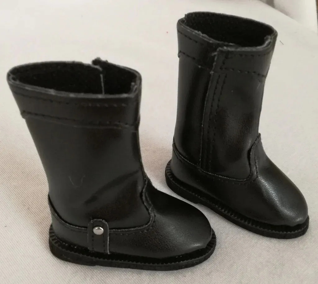 PAOLA REINA Crne čizme za lutke od 32 cm