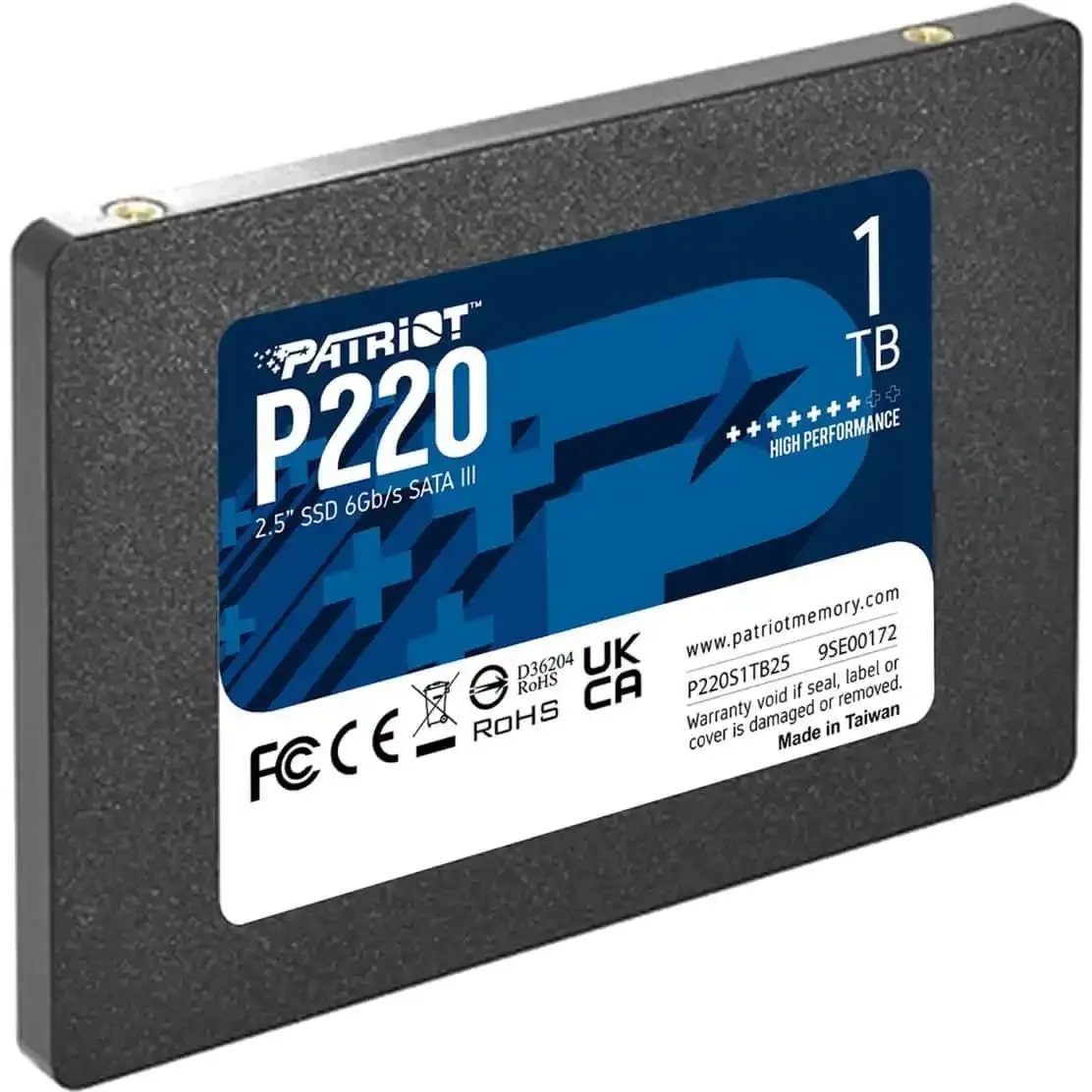 Patriot SSD 2.5 SATA3 1TB P220 550MBs/500MBs P220S1TB25