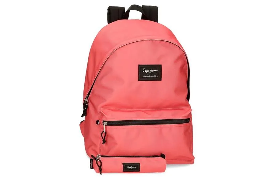 PEPE JEANS Set ranac i pernica - Koralna