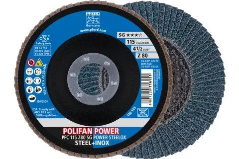 PFERD Polifan - lepezasti brsuni disk  SG perfomansi PFC 115 Z80 Power Steelox