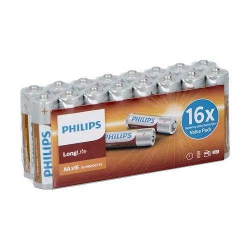 PHILIPS Baterija, AA R6, 16 kom.