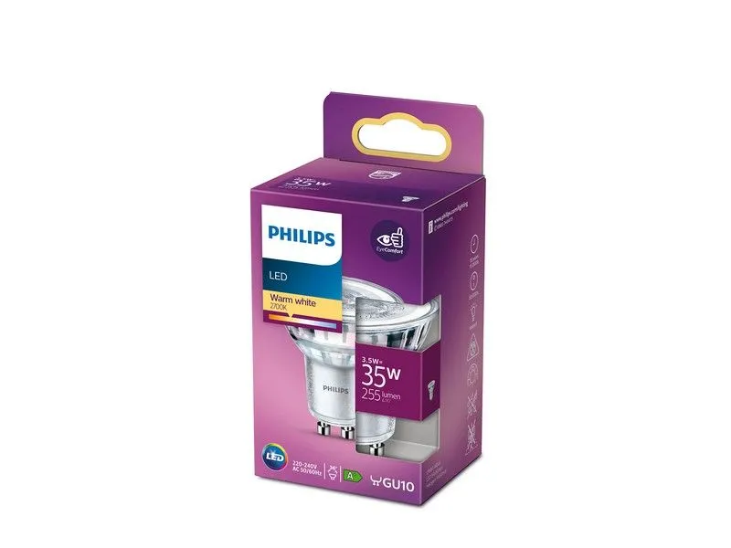 PHILIPS LED classic sijalica 3,5W (35W) GU10 WW 2700K 36D RF ND SRT4