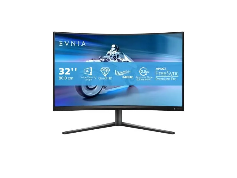 PHILIPS Monitor (32M2C5500W/00) 31.5 VA zakrivljen FHD 240Hz 0.5 MPRT HDMIx2/DP freesync