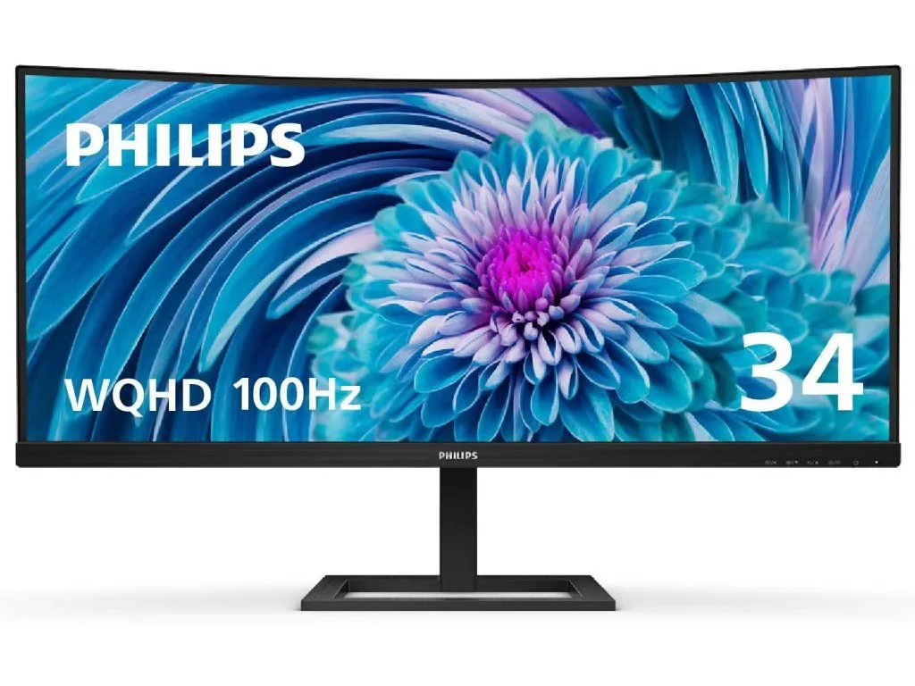 PHILIPS Monitor 346E2CUAE/00 34/VA/zakrivljen/21:9/3440x1440/100Hz/1ms MPRT/HDMI/DP/USB/visina/crna