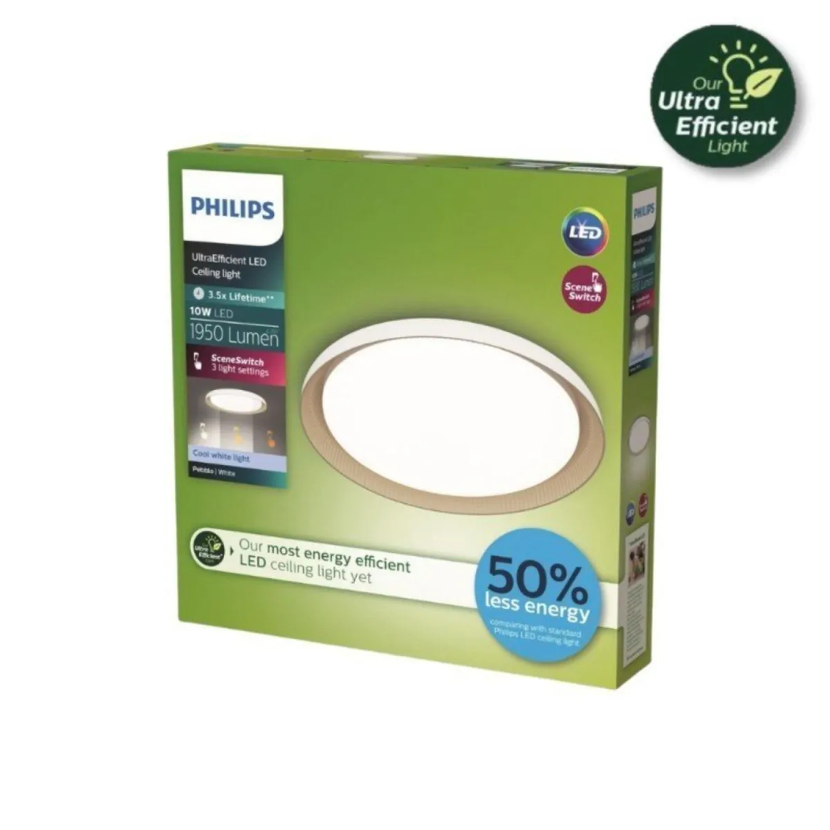 PHILIPS Plafonjera Pebblo LED 10W 40K bela
