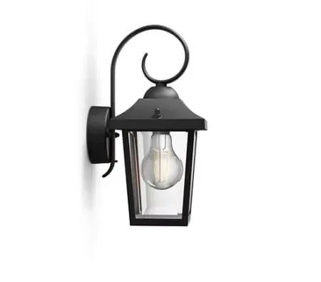 PHILIPS Spoljasnja zidna lampa Buzzard crna 1x60W E27 crna