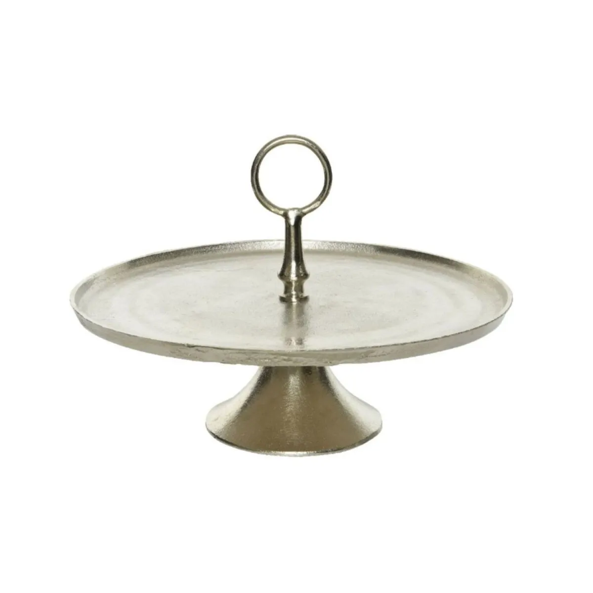 POLIMONT Metalni stalak za kolače srebrni 43x27 cm