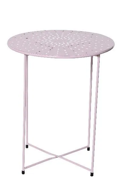 Pomoćni metalni stočić/ pastelno ljubičasti/ 48cm