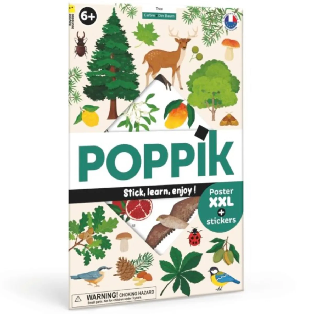 Poppik Edukativni poster sa nalepnicama Otkrića: Drvo 6+