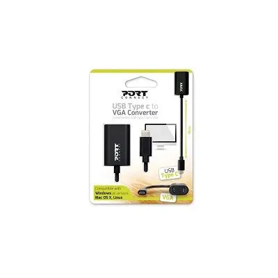 PORT DESIGNS Adapter USB Type C na VGA