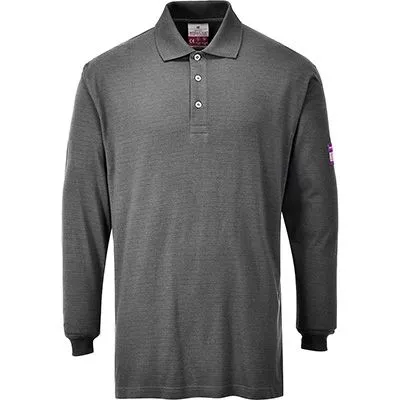 PORTWEST Polo majica sa dugim rukavima FR10 - vatrootporna antistatik/ siva