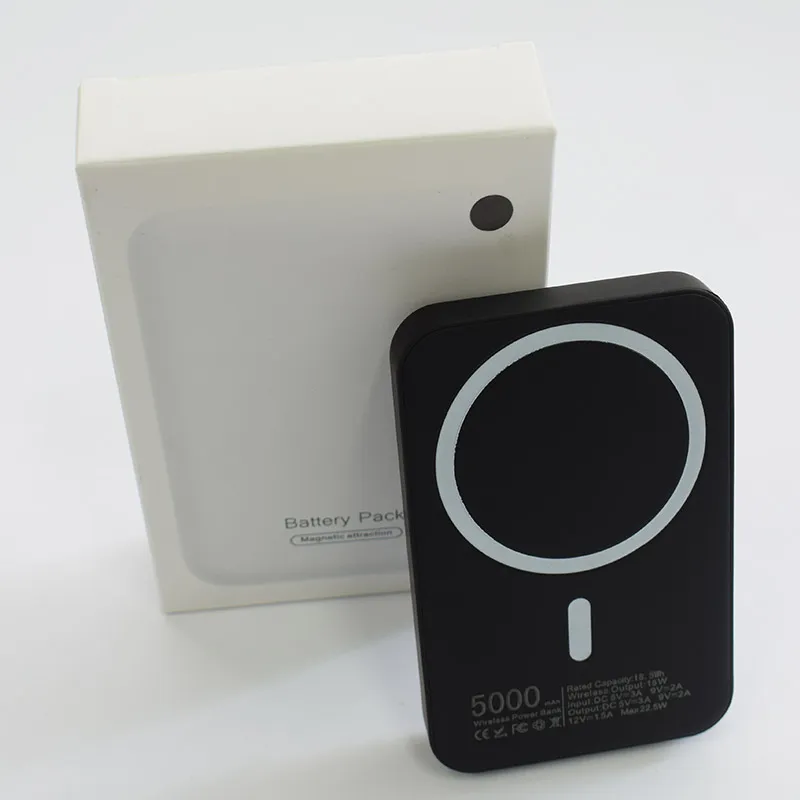 Power Bank Mag Charger 5000 mAh 22.5W crni