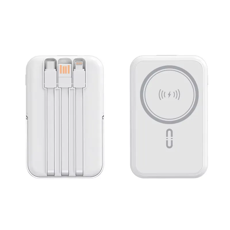 Power Bank MagSafe sa držačem za telefon 5000 mAh beli