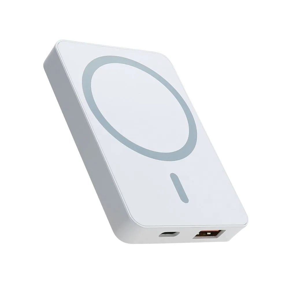 Power bank MagSafe USB/Wireless 22.5W/15W 5000 mAh/ bela